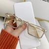 Gafas de sol para mujer con montura cuadrada pequeña de forma cóncava, tendencia transfronteriza, moda y2k nueva de Europa y Estados Unidos, gafas de sol con diamantes engastados a mano