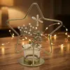 Portavelas de Hierro Estilo Nórdico Forma Creativa de Estrella de Cinco Puntas Portavelas de Aromaterapia Decoración de Escritorio para el Hogar Venta al por Mayor