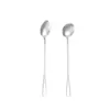 Cuchara Larga para Mezclar de Acero Inoxidable, Cucharita para Sopa Pequeña, Cucharita para Condimentos, Cucharita para Café, Cucharita para Hielo, Cucharita para Postres de Tienda de Té con Leche, Vajilla