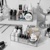 Caja de almacenamiento de lipstick transparente profunda para cosméticos, productos para el cuidado de la piel, labiales y brillos de labios, caja de almacenamiento de escritorio, expositor de labiales