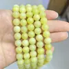 Acessórios de joias de pedra natural jade limão contas soltas contas de topázio pulseira produtos semi-acabados com contas fabricantes atacado