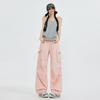 Macacão feminino com cordão para primavera e verão 2025, design de rua quente, cintura alta, emagrecimento, perna larga, casual, calça comprida