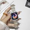 Adequado para Apple 678910 Conjunto de Capa com Pulseira Escada a Laser iWatch Colorido Brilhante Pulseira Capa Protetora