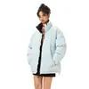 Casaco acolchoado de algodão com gola estilo americano High Street 2024 Masculino Inverno Solto Moderno Casual Versátil Quente Casaco acolchoado de algodão Feminino