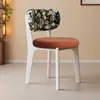 Silla de Comedor Nórdica de Madera Maciza, Silla para Mesa de Comedor del Hogar, Silla de Ocio Minimalista de Lujo Ligero Vintage para Sala de Estar, Comedor, Hotel, Taburete de Tocador