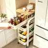 Estante de almacenamiento para cocina, carrito pequeño, de pie, móvil, ahorrador de espacio, adecuado para baños y dormitorios, almacenamiento de múltiples niveles para bocadillos y otros artículos
