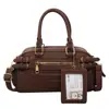 Bolso Boston Satchel Retro de Alta Gama para Mujer Otoño 2025 Nuevo Lujo Accesible Color Contrastante Estilo Extranjero Bolso de Hombro Cruzado