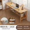 Mesa longa Mesa estreita inclinada para parede Mesa retangular Mesa dupla Home Computer Desk Bancada de perna de madeira maciça