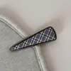 Tecido Xadrez Britânico Clipe Inferior de Metal Grampo de Cabelo Geométrico Moda Simples Clipe para Franja Clipe Lateral Acessórios de Cabelo Novo Estilo