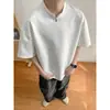Camisetas de Manga Corta con Media Cremallera para Hombre y Mujer, Nuevos Tops Casuales de Manga Corta y Camisas Base para Verano 2025
