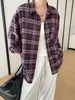 Chegada Nova de Outono Cisnann: Jaqueta Camisa Xadrez Casual Intelectual de Caimento Solto para Uso em Camadas SN9242
