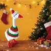 Adornos Mini Ganso Hechos a Mano de Ganchillo Más Vendidos Transfronterizos, Disfraces de Ganso Navideños, Atuendos de Moda para Mascotas Tejidos a Crochet con Hilo