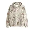 Sudadera con capucha de manga larga para mujer con estampado 3D de hojas de arce y camuflaje, una prenda exterior de corte holgado