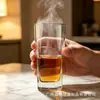 Copo Quadrado Yujing Resistente ao Calor Transparente de Vidro Xícara de Chá Copo Reto Copo de Água para Sala de Estar Doméstico Copo de Leite para Café da Manhã com Fundo Espesso