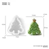 Molde de Silicone Árvore de Natal Enfeites de Natal Decoração Boneco de Neve de Natal Alce Gesso Aromaterapia Vela Silicone