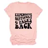 Cara difícil Amazon eBay Estação Independente Casual Simples Feminina Gola Redonda Manga Curta Camiseta