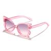 Lluvia Niños Transfronterizo Marco de Mariposa Accesorios de Rosa Gafas de Sol Niños y Niñas Estilo Callejero Gafas de Sol con Protección Solar