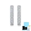 Pendientes de Moda Ins de Nicho Europeos y Americanos Plata de Ley 925 Pendientes Libres de Color Moissanita Pendientes Transfronterizos de Lujo Ligero de Alta Gama