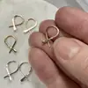 2024 Nuevos Pendientes de Aro con Forma de Lágrima Transfronterizos de Amazon Pendientes de Aro Pequeños con Cruz Joyería Versátil para el Día a Día