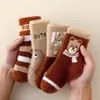 Calcetines de felpa anticongelantes para niños y niñas de otoño e invierno, calcetines de terciopelo de visón para bebé de otoño e invierno, calcetines de media pantorrilla para niños engrosados y cálidos