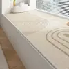 Linha de creme estilo ins almofada de bay window tapete de cabeceira tapete tapete de quarto tapete de sala de estar tapete de laço longo para quarto piso do quarto