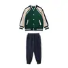 Ropa de Otoño e Invierno para Estudiantes de Primaria y Secundaria Ropa de Jardín de Infancia Ropa para Clases Infantiles Traje de Uniforme Escolar de Otoño e Invierno Ropa para Reuniones Deportivas Conjunto de Tres Piezas