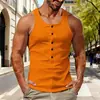 Nueva Camiseta sin Mangas para Hombre Estilo 2026 Verano Moderna Fresca de Gama Alta Estilo Americano de Punto sin Mangas para Hombre
