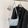 Bolsa Leve e Simples em Formato de Chifre para Mulheres, Nova Tendência 2026 Bolsa de Ombro de Grande Capacidade Estilo Relaxado, Bolsa Transversal para Esportes e Fitness