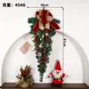 Decoración colgante de puerta de árbol de Navidad invertido para centros comerciales, hoteles y escaparates, plantas verdes artificiales, accesorios de decoración para ambiente de fiesta navideña