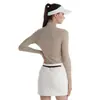 Pgm Ropa de Golf Suéter para Mujer Camiseta Base Otoño e Invierno Cálido Top de Lana para Mujer Suave y Cómodo