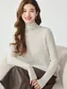 Elegante e bonito! Suéter de cashmere com tricô grosso e lantejoulas, solto e estiloso, suéter de malha base para mulheres