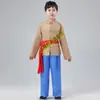 Niños gente común agricultores traje de actuación período de la República de China gente común chica de pueblo granja del norte de Shaanxi