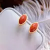 Aretes Verdes Naturales Plata S925 Aretes Verdes Simples y Elegantes Aretes Pequeños para Mujer Aretes Versátiles para Mujer