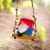 Novos Enfeites de Jardim Criativos, Decorações para Quintal Externo, Gnomos de Balanço Cartoon, Decorações de Jardim de Resina, Transfronteiriço