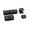 Clip de vidrio negro en forma de U clip combinado laminado en forma de T en forma de F aleación de aluminio clip de fijación de azulejos 90 grados 180 grados clip de madera