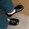 Zapatos de suela dividida de gran tamaño para comercio exterior transfronterizo con corte profundo y aumento interno de altura, zapatos de una sola pieza de cuero genuino con suela blanda, talla 40, cómodos y versátiles, estilo vintage para mujer, adecuados para primavera y otoño