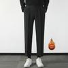 Pantalones casuales de primavera y otoño para hombre, pantalones rectos ajustados y cortos, pantalones de vestir de negocios de verano para hombre