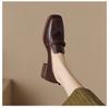 Novos Sapatos Mary Jane Pretos 2024 Sola Grossa Marrom Estilo Britânico JK Amor Pequenos Sapatos de Couro Sapatos Planos de Trabalho