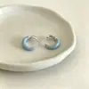 Pendientes de Gota Esmaltados Huecos en Forma de C Estilo Dulce Retro de Lujo Ligero de Nicho Francés para Mujer, Adornos de Oreja Versátiles Simples de Personalidad Diaria