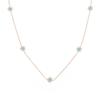 Collar Explosiones Amazon Accesorios Sentido Avanzado Femenino Flor Turquesa Collar de Zirconia Sin Alergia Collar de Flor