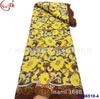 Vestido de noche de encaje multicolor soluble en agua con diamantes prensados, tela calada, tela de encaje con lentejuelas nupciales