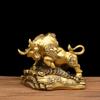 Adornos de vaca de bronce dorado con forma de vaca arcoíris de Hongda