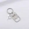 Abrebotellas de Cerveza Nuevo Transfronterizo Llavero de Acero Inoxidable Se Puede Grabar Colgante para Bolsa como Regalo del Día del Padre para Novio