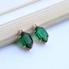 Acessórios de borda de vidro jade branco pingente de cristal de diamante hexagonal geométrico faça você mesmo brincos simples colar material