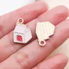 Aleación de Zinc Colgante Rosa Gotas de Aceite Llavero DIY Hecho a Mano Accesorios para Pendientes Materiales de Colgantes de Dibujos Animados Lindos