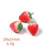 Atacado bonito simulação resina acrílico tridimensional semi-tridimensional pingente de fruta faça você mesmo colar pulseira chaveiro