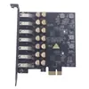 Tarjeta de Expansión PCI-E a 7 Puertos USB 3.0 de Alta Velocidad para Computadoras de Escritorio, USB-A Sin Controlador 10A