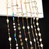 Cadena DIY Transfronteriza Creativa Colorida Vidrio Pedrería Perla Accesorios de Joyería Collar Pulsera Accesorios de Ropa Cadena Suelta
