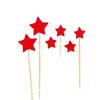 Inserto para decoración de pastel estrella de cinco puntas inserto copo de nieve banderines adornos mobiliario para fiesta infantil banderín dorado