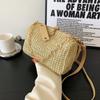 Bolso Tejido para Mujer, Nuevo Estilo Primavera y Verano, Estilo Pastoral, Bolso Cruzado de Nicho, Bolso Almohada Texturizado Versátil, Elegante Bolso de Paja para Mujer